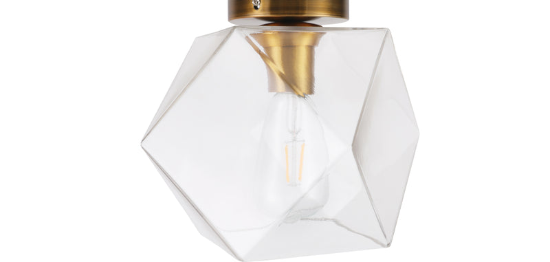 Lampe de plafond en cristal - Monture encastrée design rétro - Avo