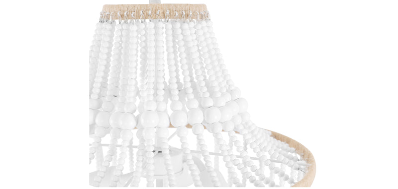 Lampa sufitowa z drewnianymi kulami - Lampa wisząca w stylu boho Bali - Lawan