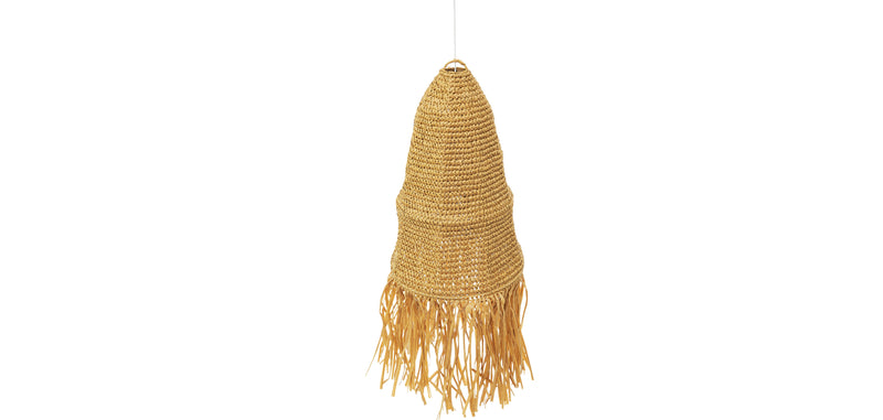 Lampe de plafond en raphia - Lampe suspendue au stile Boho Bali - Uoc