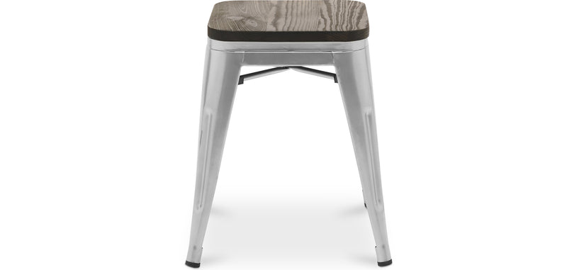 Taburete de Bar Diseño Industrial - Madera y Metal - 45 cm - Nueva Edición - Stylix