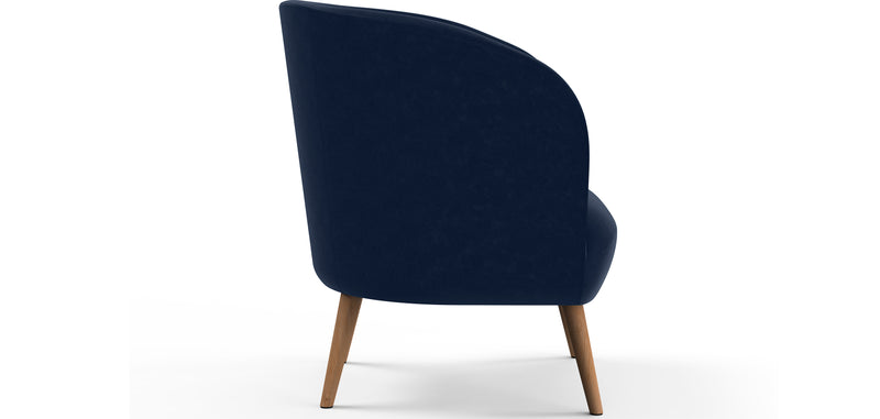 Fotel designerski - Obity aksamitem - Krenda