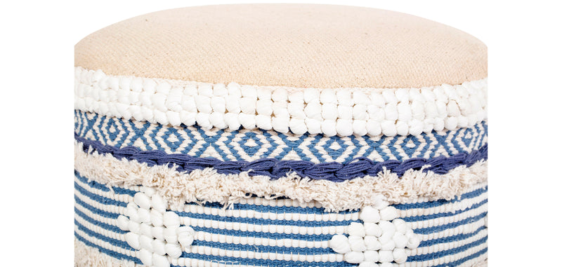Tabouret Pouf Rond - Style Boho Bali - Josephine
