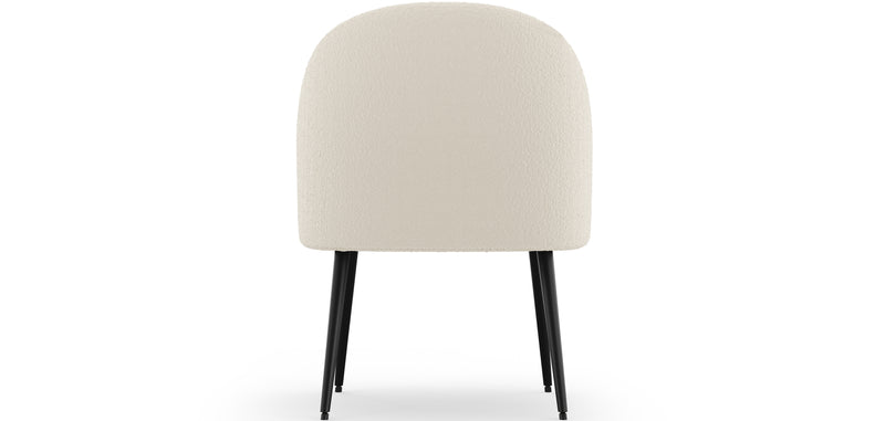 Design Armchair - Upholstered in Faux Bouclé Fur - White Loops - Wasda