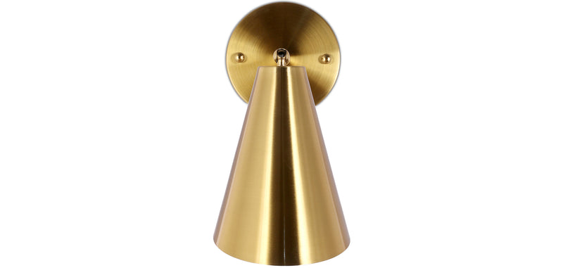 Wall Sconce - Metal Cone - Gold - Livel