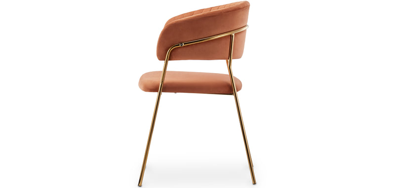 Chaise de salle à manger - Revêtue de velours - Gruna