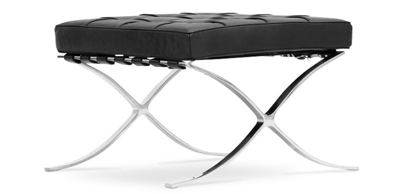 Upholstered faux leather footrest - Town
