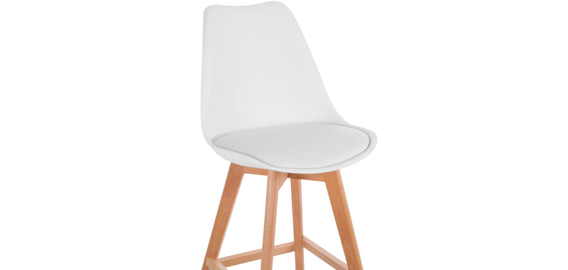 Scandinavian style stool - wooden legs - Denisse