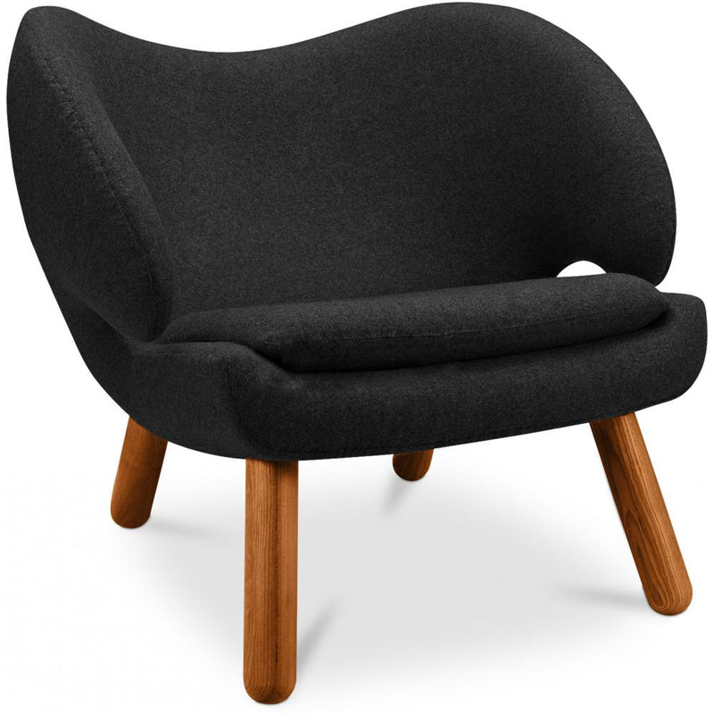 Sillón tapizado de tela - diseño escandinavo - Pelitano