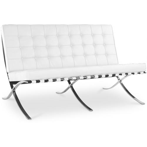 Faux Leather Upholstered Sofa - 2 Seats - Town