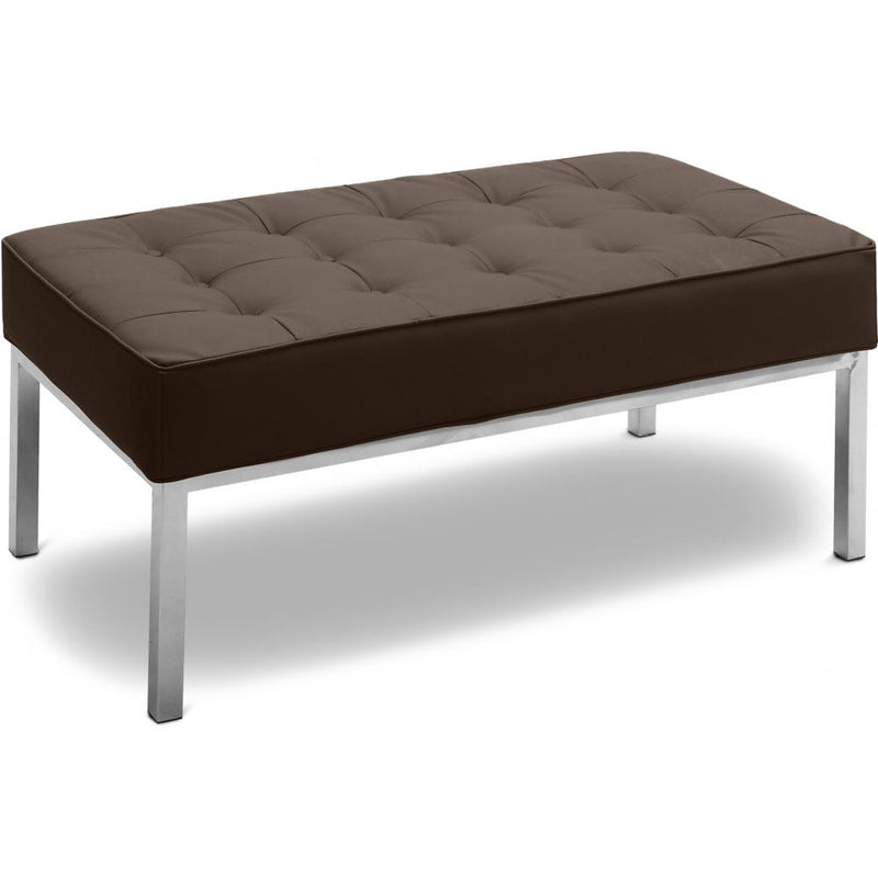 Ławka design - 2 miejsca - Tapicerowana poliuretanem - Konel