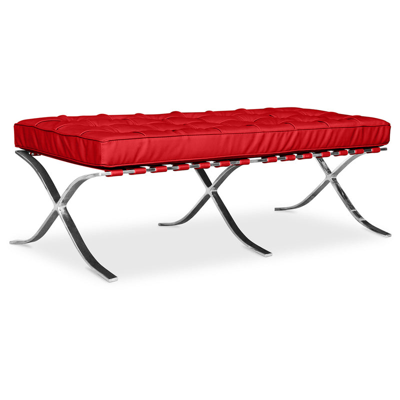 Banc - Repose-pieds tapissé en cuir - Town