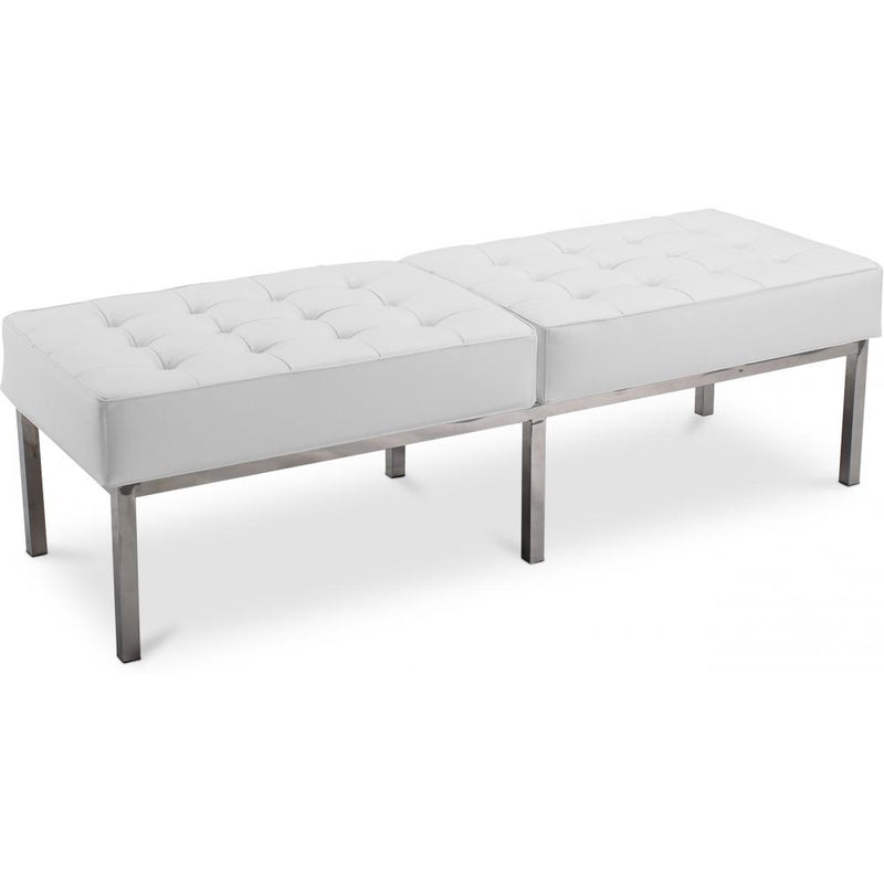 Banc rembourré en cuir - 3 places - Knoll