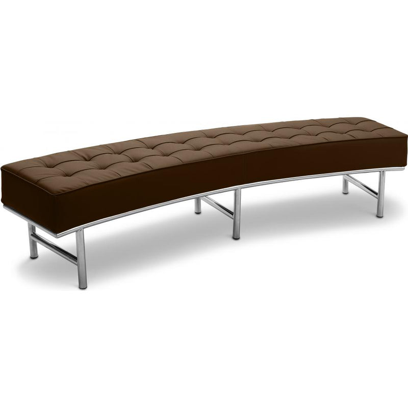 Banc Courbé - Revêtement en similicuir - Karlo