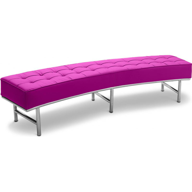 Banc Courbé - Revêtement en similicuir - Karlo