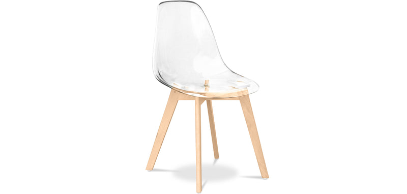 Cadeira de sala de jantar transparente - Estilo escandinavo - Lucy