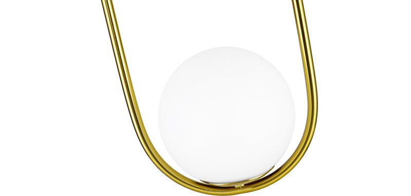 Globe ceiling lamp - Golden pendant - Ruby