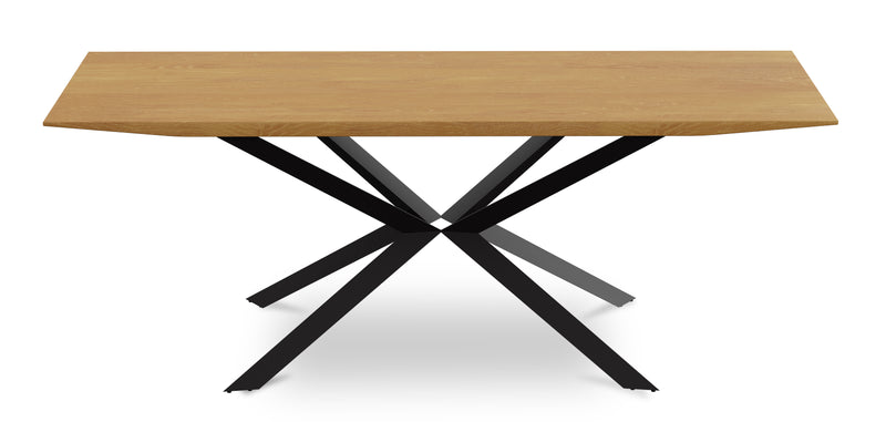 Table de salle à manger rectangulaire - Industrielle Bois et métal - Danr