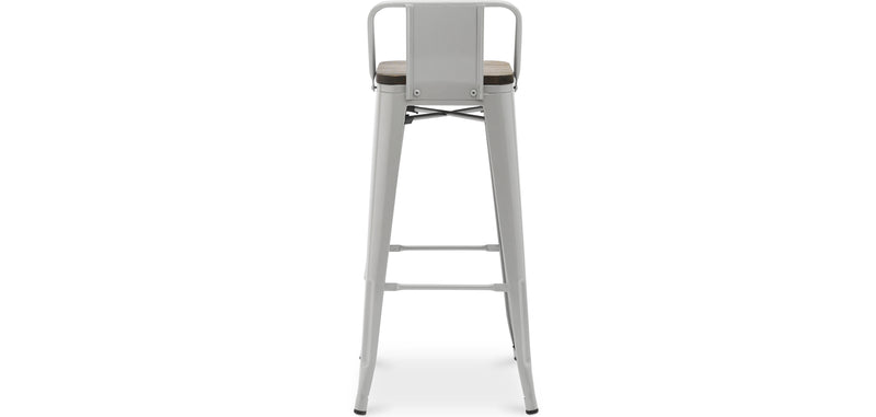 Taburete de Bar - Diseño Industrial - Madera y Acero - 76cm - Stylix