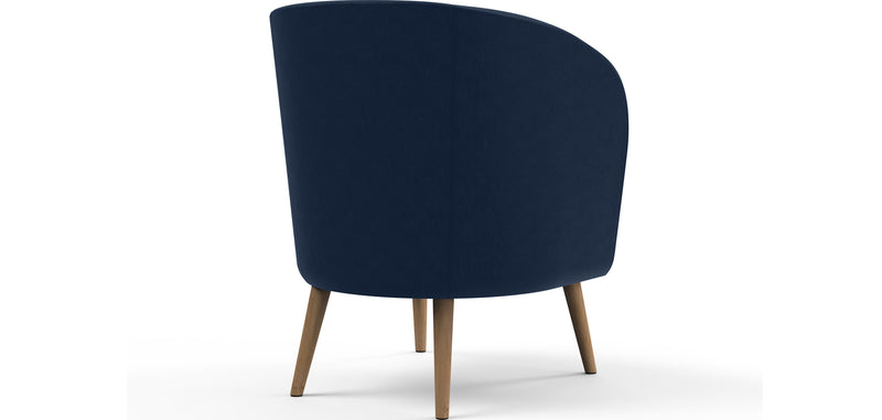Fotel designerski - Obity aksamitem - Krenda
