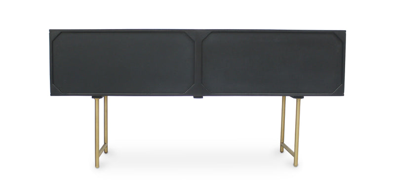 Console en Bois - Buffet Stile Vintage - Noir - Huisu
