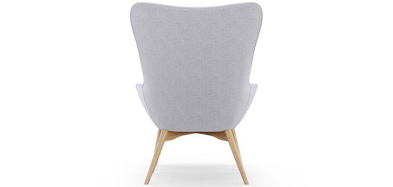 Armchair with Footrest - Linen Upholstery - Huda