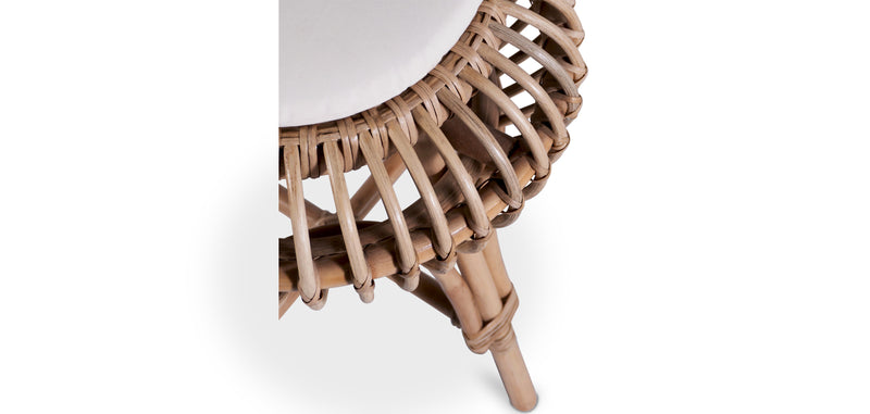 Banco de bar em rattan - Estilo Boho Bali - Lera