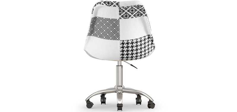 Chaise de Bureau Pivotante - Tissu Patchwork - Sam