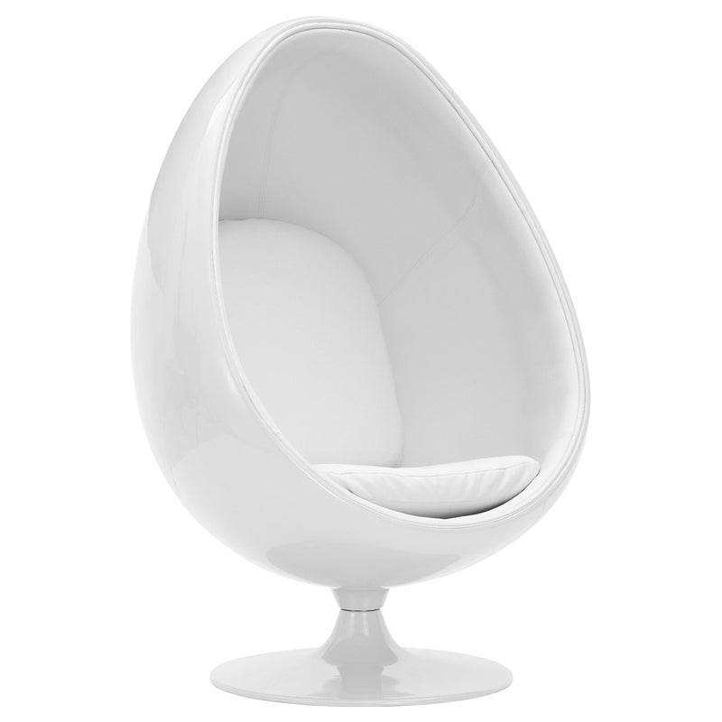 Design fauteuil in de vorm van een ei - Bekleed met stof - Eny
