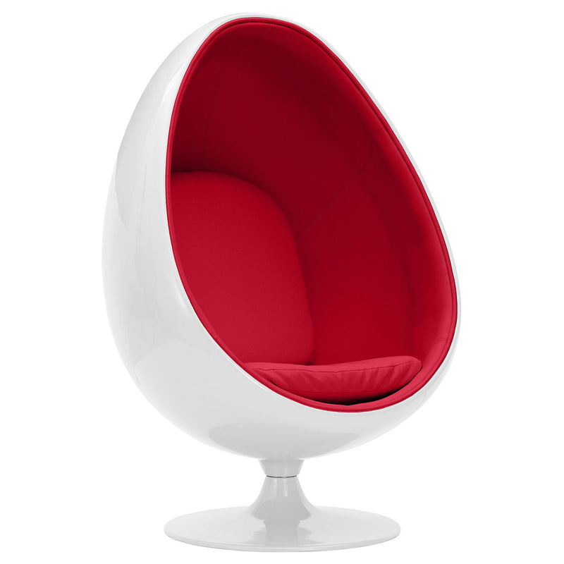 Design fauteuil in de vorm van een ei - Bekleed met stof - Eny