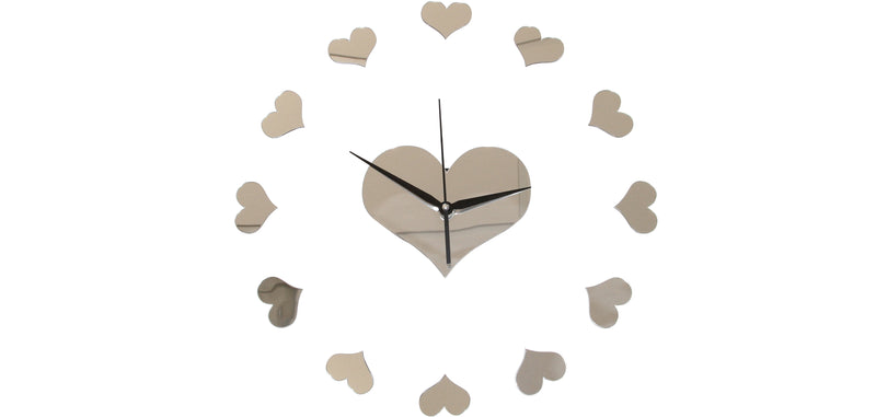 Wanduhr Herzen Spiegel