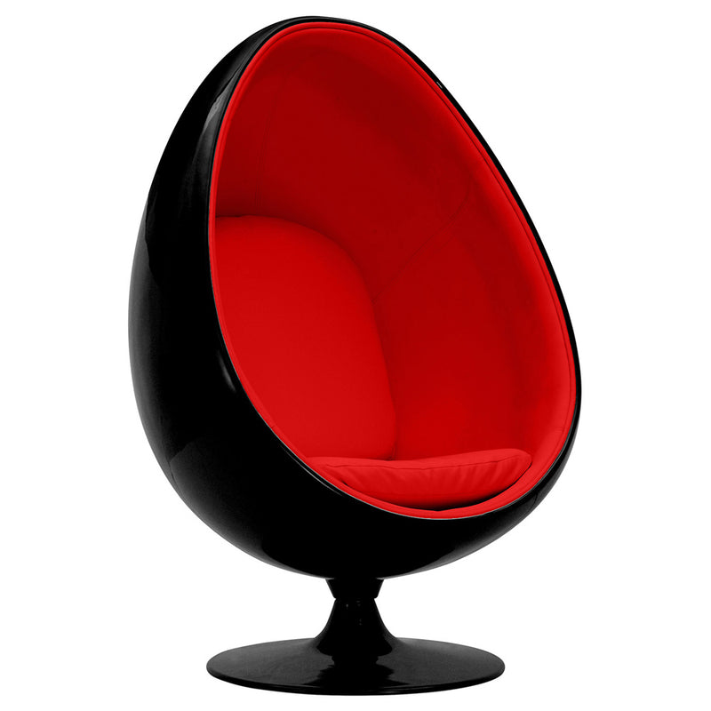 Egg design armchair - Covered with faux leather - Eny