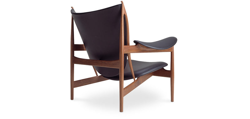 Design Armchair with Armrests - Wood and Leather - Captain