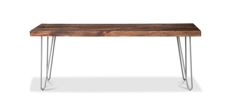 Banc Design Przemysłowy - Drewno i Metal - Hairpin