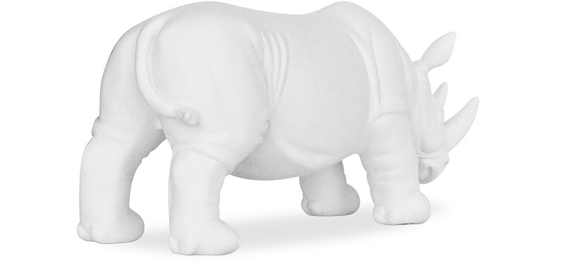 Decorative Rhinoceros Figurine - Matte White - Rhyn