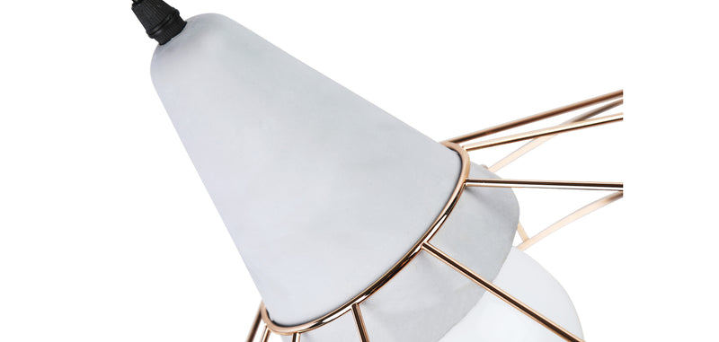 Retro stijl plafondlamp - Hanglamp van metaal en beton - Giotto