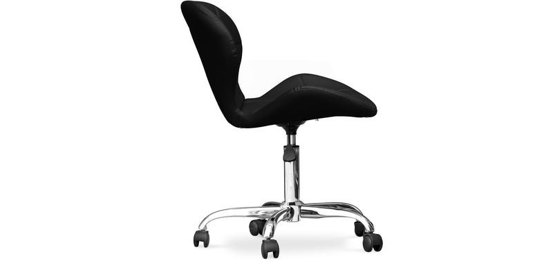 Chaise de bureau à roulettes - Chaise de bureau pivotante - Tapissée en simili cuir - Wito