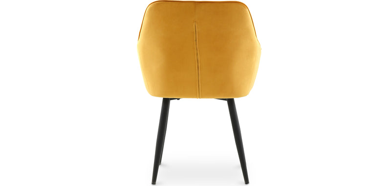Dining chair with armrests - upholstered in velvet - Alene