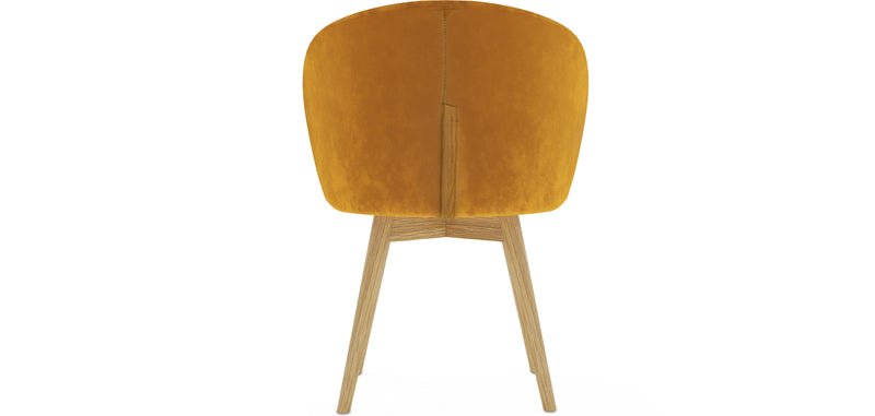 Fotel designerski - tapicerowany aksamitem - Yuna