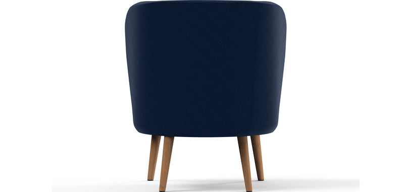 Fotel designerski - Obity aksamitem - Krenda
