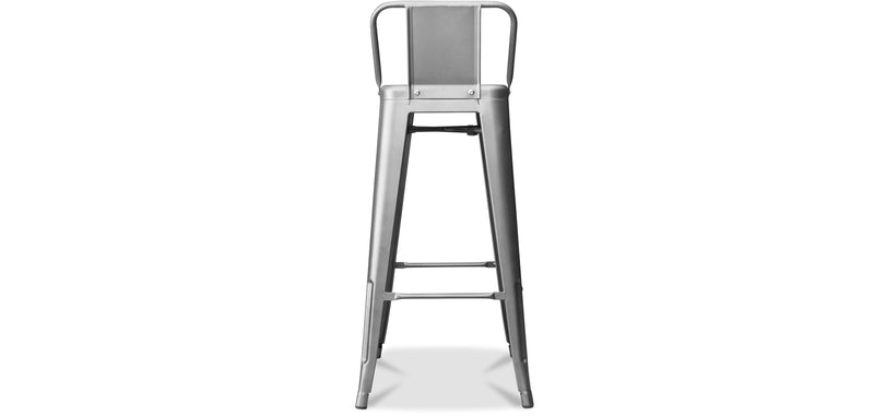 Bar stool with backrest - Industrial design - 76cm - New edition - Stylix