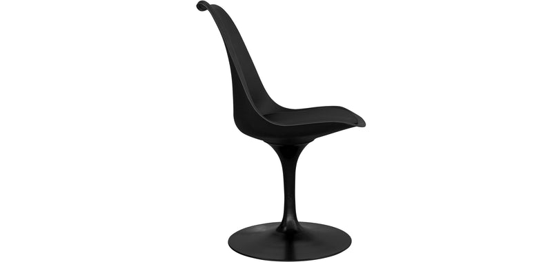 Chaise de salle à manger - Chaise pivotante noire - Tulip
