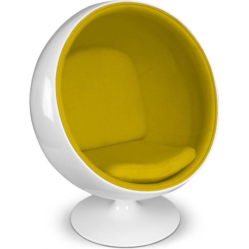 Fauteuil design boule - Tissu rembourré - Batton