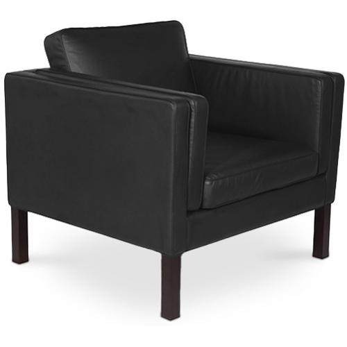 Fauteuil avec accoudoir - Revêtu de cuir - Betzalel