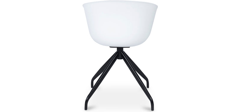 Chaise de bureau tapissée avec accoudoirs - Chaise de bureau noire et blanche - Jodie