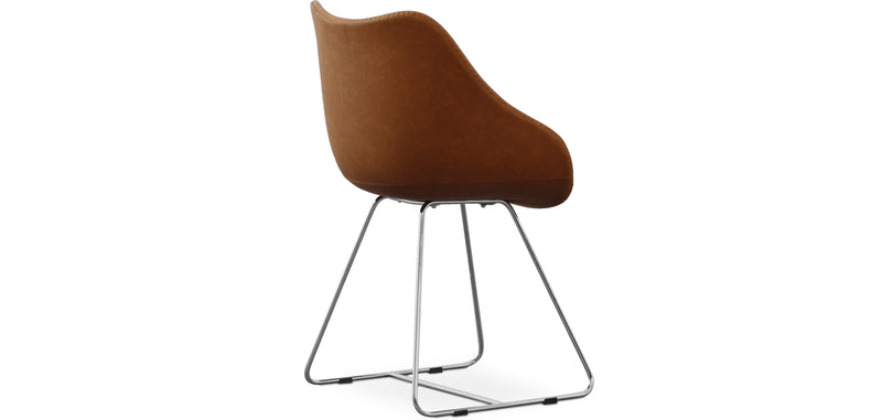 Sedia da pranzo con braccioli - Similpelle - PU - Stylix - Nero - Clun