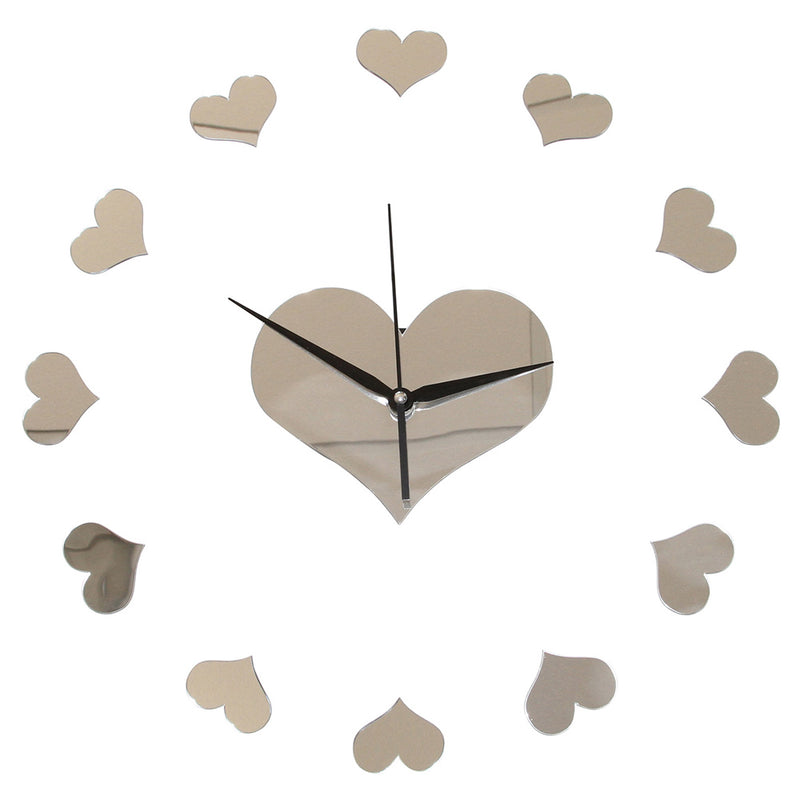 Wanduhr Herzen Spiegel