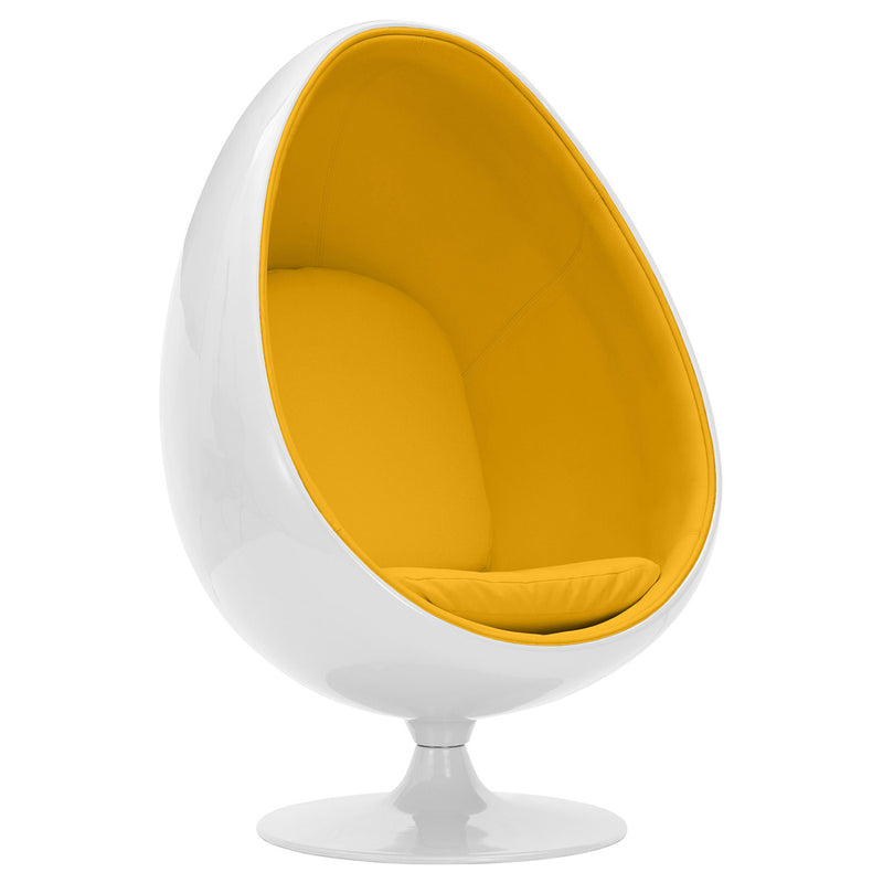 Design fauteuil in de vorm van een ei - Bekleed met stof - Eny