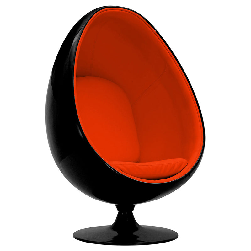 Egg design armchair - Covered with faux leather - Eny