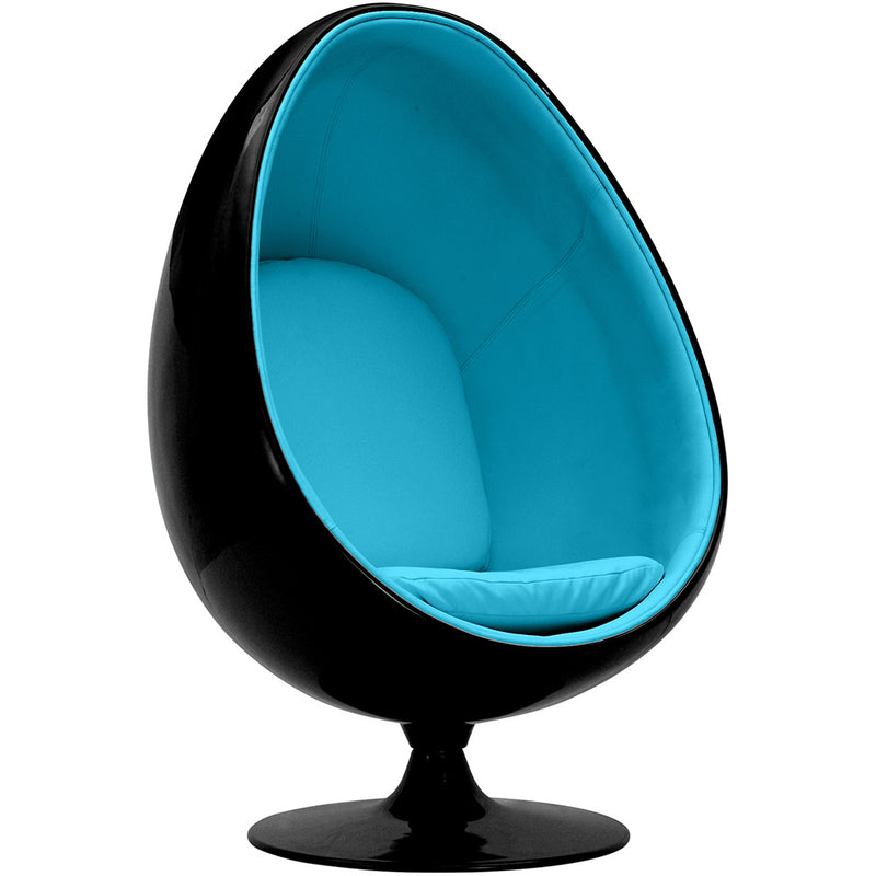 Egg design armchair - Covered with faux leather - Eny