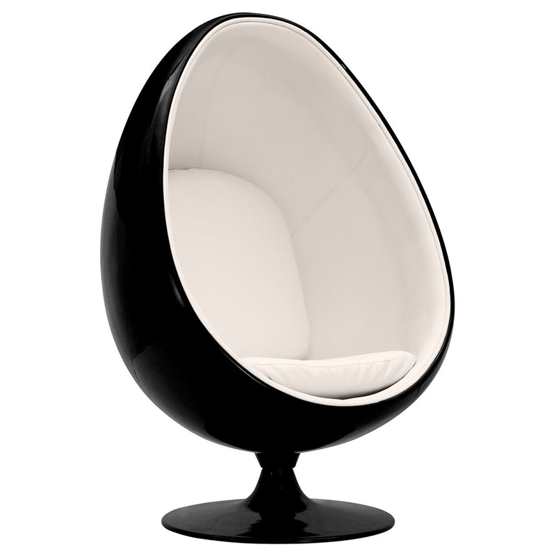 Egg design armchair - Covered with faux leather - Eny